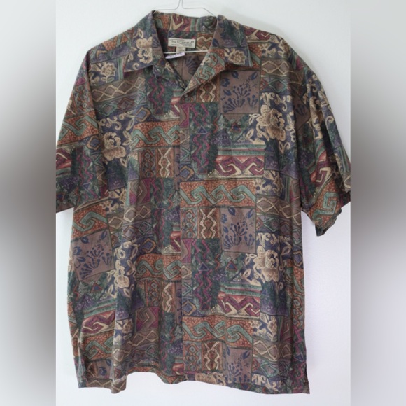 Tori Richard Honolulu Men 2XL Aloha Hawaiian Shirt Floral Leaf Cotton Lawn - Picture 2 of 4